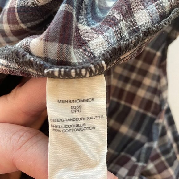 Woolrich Mens Plaid Button Down Long Sleeve Shirt Size XXL Cotton Blue - Picture 5 of 5